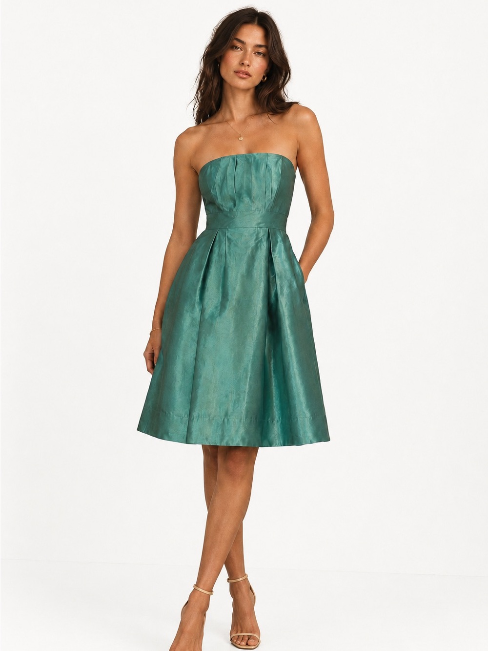 Silk Formal Teal Dress Size 6